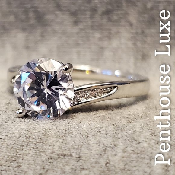 ALMOST GONE! 🔥 CLEARANCE! White Sapphire Bypass Swirl Ring - Picture 2 of 8